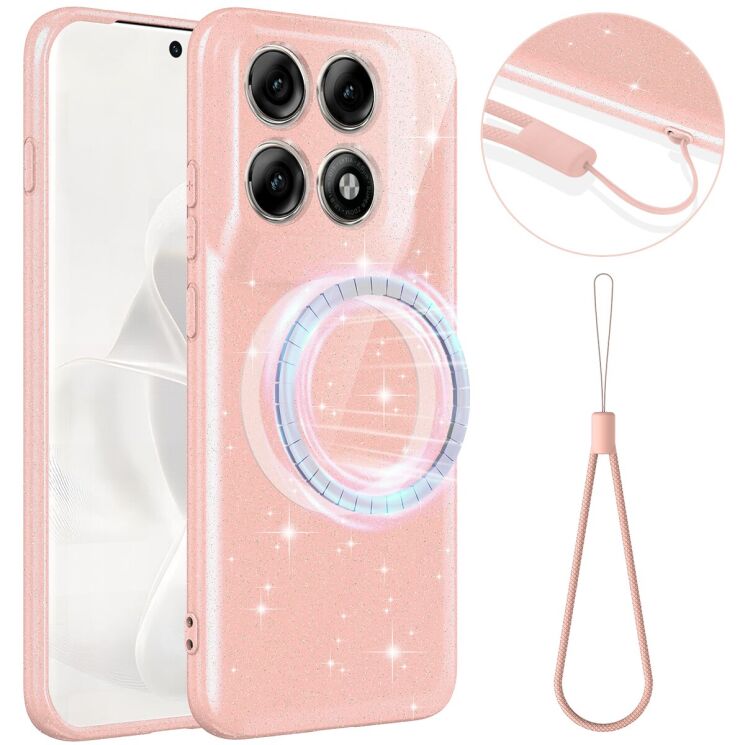 Захисний чохол Deexe Glitter Case with MagSafe для Motorola Edge 70 Pro - Pink (412025P) Захисний чохол Deexe Glitter Case with MagSafe для Motorola Edge 70 Pro - Pink: фото 1 з 7