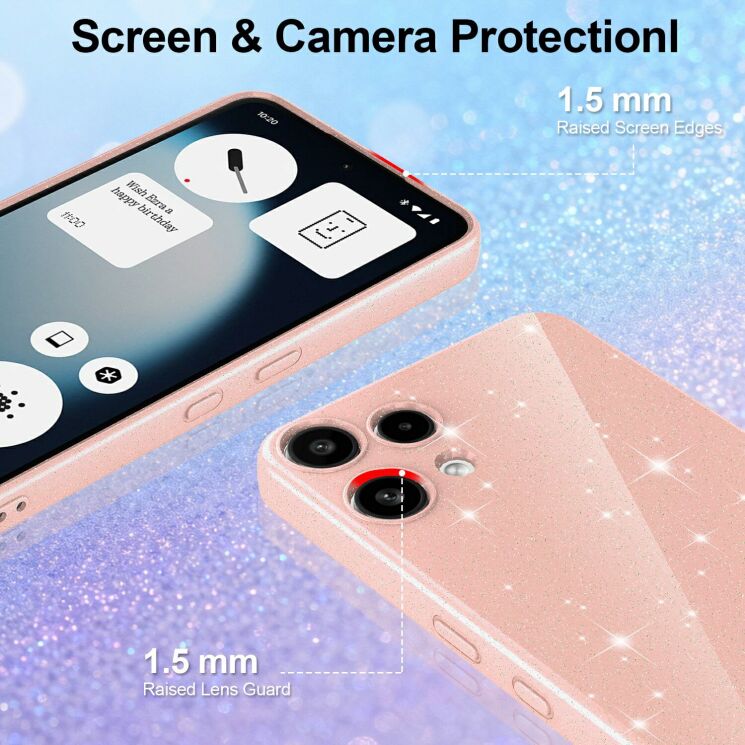 Захисний чохол Deexe Glitter Case with MagSafe для Nothing Phone (3a) Lite - Pink (405429P) Захисний чохол Deexe Glitter Case with MagSafe для Nothing Phone (3a) Lite - Pink: фото 2 з 7