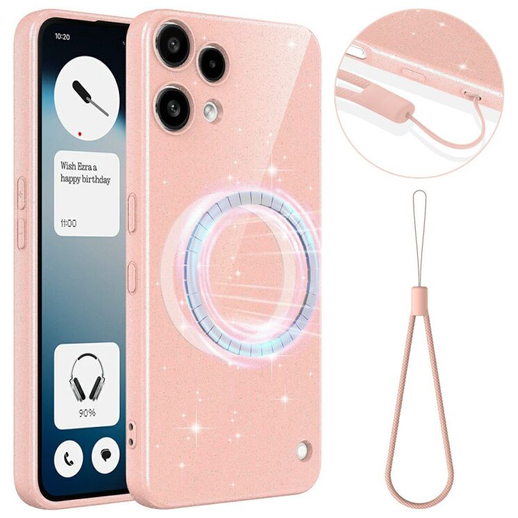 Захисний чохол Deexe Glitter Case with MagSafe для Nothing Phone (3a) Lite - Pink (405429P) Захисний чохол Deexe Glitter Case with MagSafe для Nothing Phone (3a) Lite - Pink: фото 1 з 7