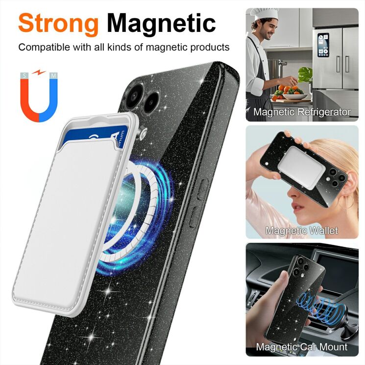 Захисний чохол Deexe Glitter Case with MagSafe для Nothing Phone (3a) Lite - Pink (405429P) Захисний чохол Deexe Glitter Case with MagSafe для Nothing Phone (3a) Lite - Pink: фото 4 з 7
