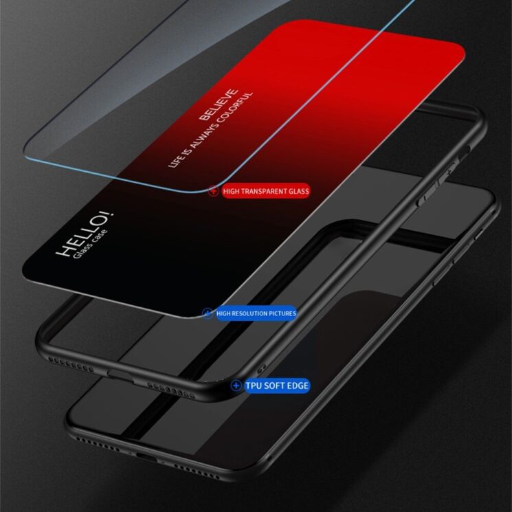 Защитный чехол Deexe Gradient Color для Google Pixel 9 Pro XL - Black / Red: фото 3 из 7