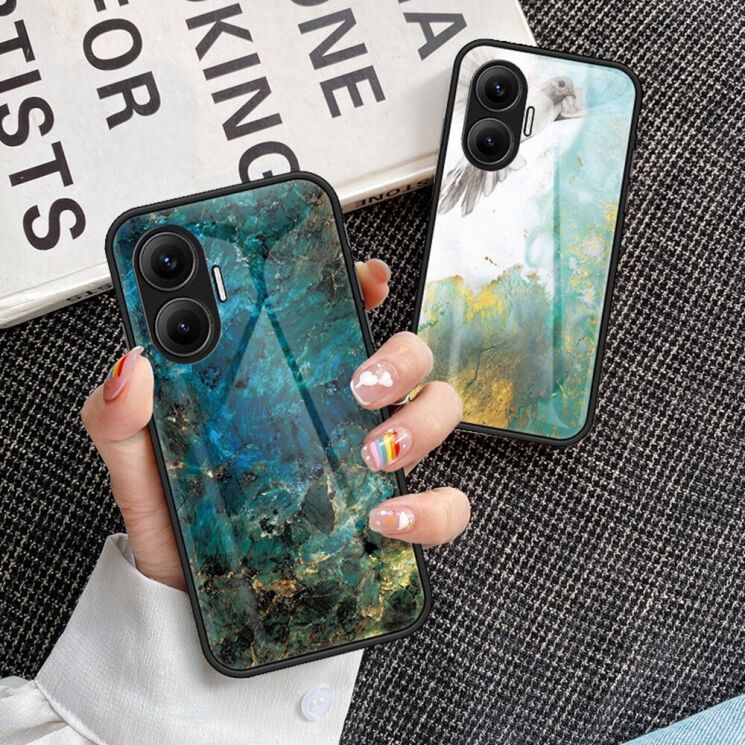 Защитный чехол Deexe Gradient Pattern для Xiaomi Poco F7 - Gold / Black: фото 9 из 10