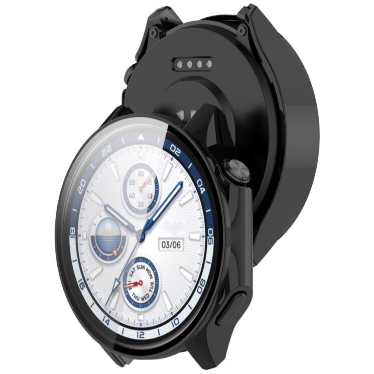 Захисний чохол Deexe Hard Frame для OPPO Watch X / OnePlus Watch 2 - Black: фото 6 з 7