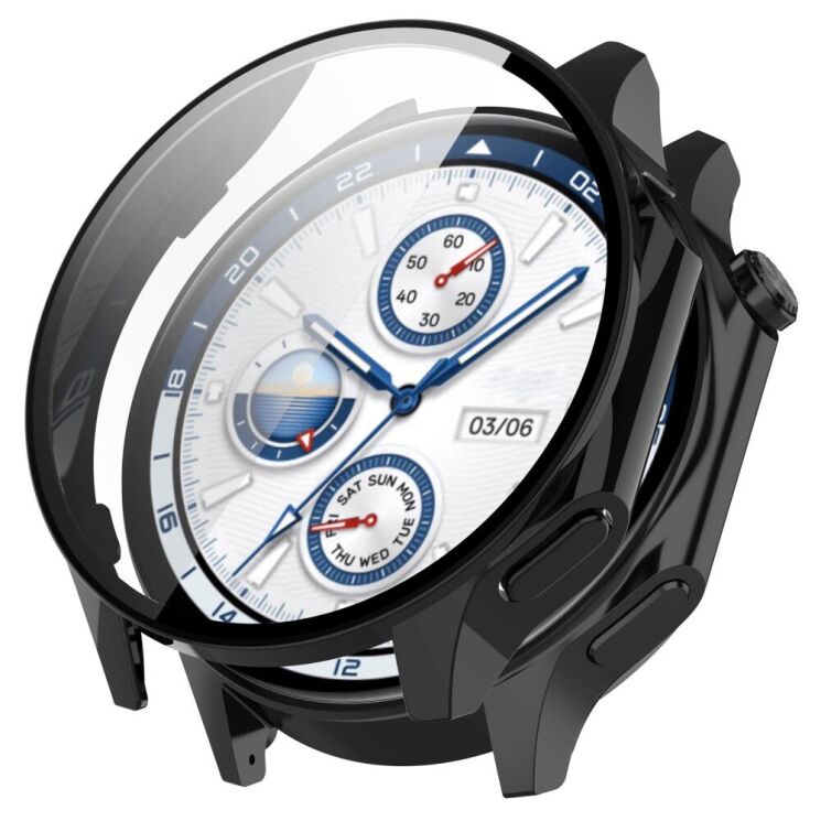 Захисний чохол Deexe Hard Frame для OPPO Watch X / OnePlus Watch 2 - Black: фото 1 з 7