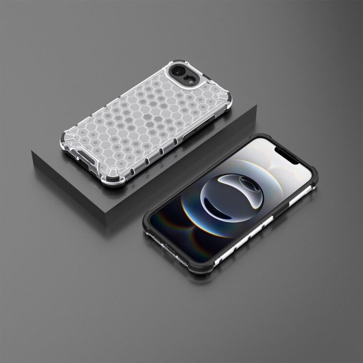 Защитный чехол Deexe Honeycomb Series для Apple iPhone 16e - Grey: фото 5 из 9