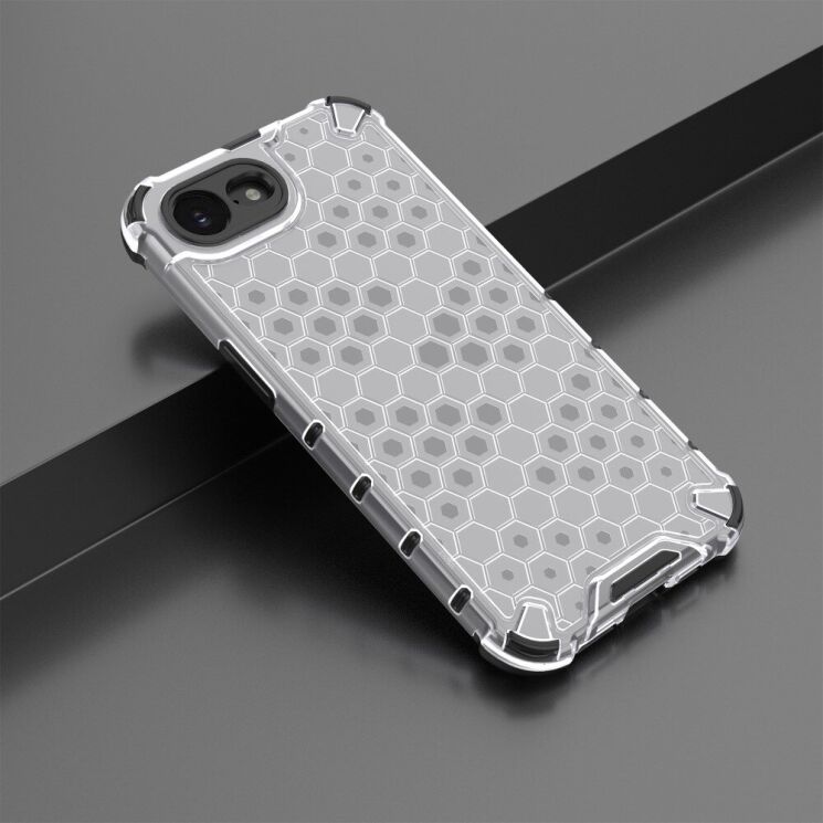 Защитный чехол Deexe Honeycomb Series для Apple iPhone 16e - Grey: фото 6 из 9