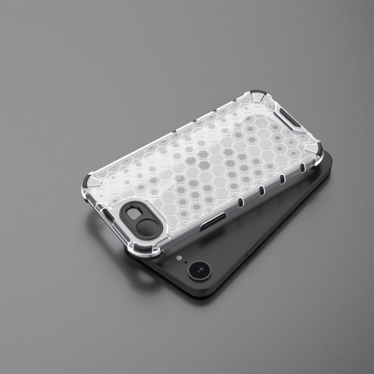 Защитный чехол Deexe Honeycomb Series для Apple iPhone 16e - Grey: фото 7 из 9