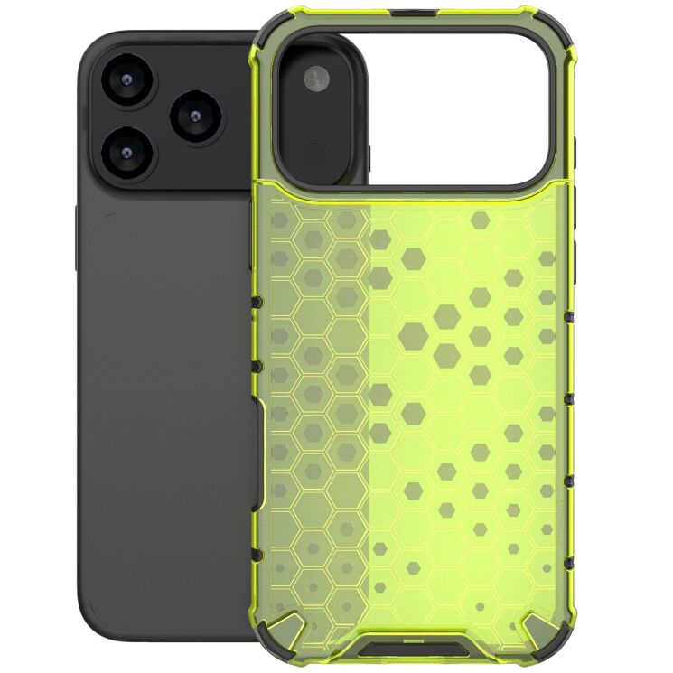 Захисний чохол Deexe Honeycomb Series для Apple iPhone 17 Pro Max - Green: фото 2 з 6