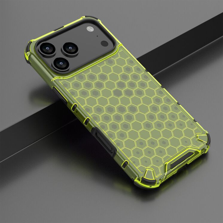 Захисний чохол Deexe Honeycomb Series для Apple iPhone 17 Pro Max - Green: фото 4 з 6