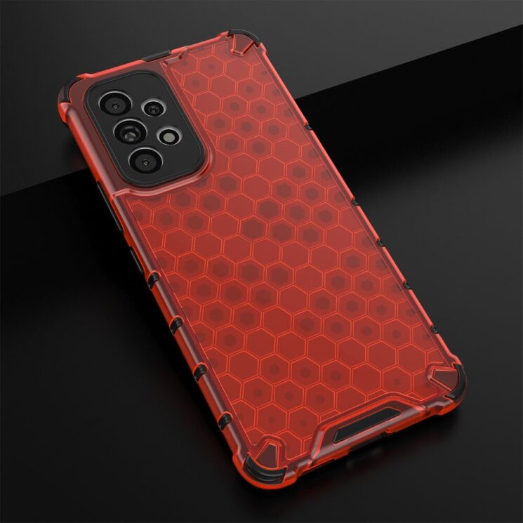 Защитный чехол Deexe Honeycomb Series для Samsung Galaxy A53 - Red: фото 4 из 5