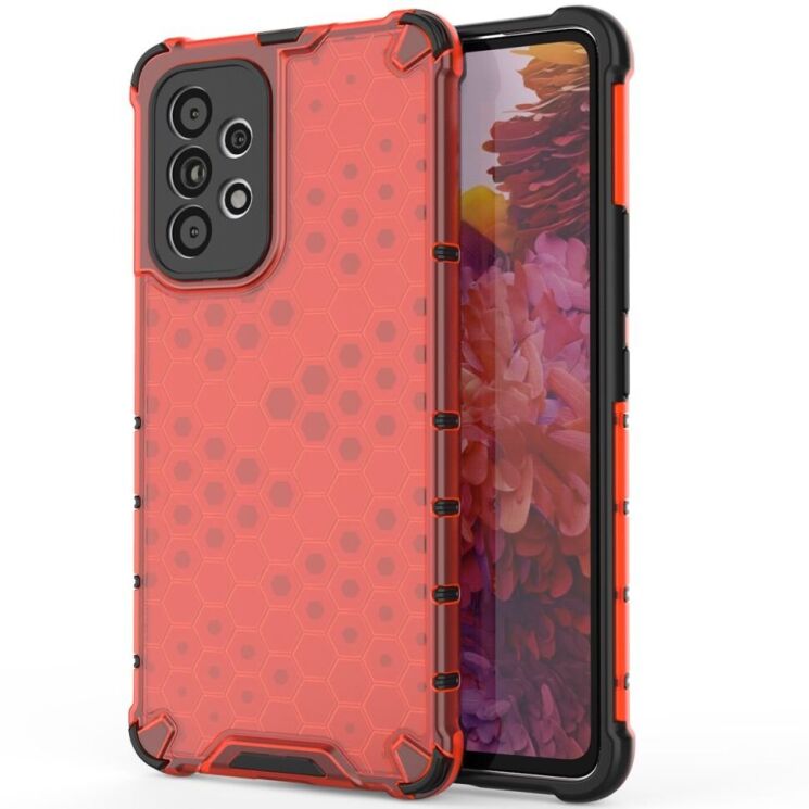 Защитный чехол Deexe Honeycomb Series для Samsung Galaxy A53 - Red: фото 1 из 5