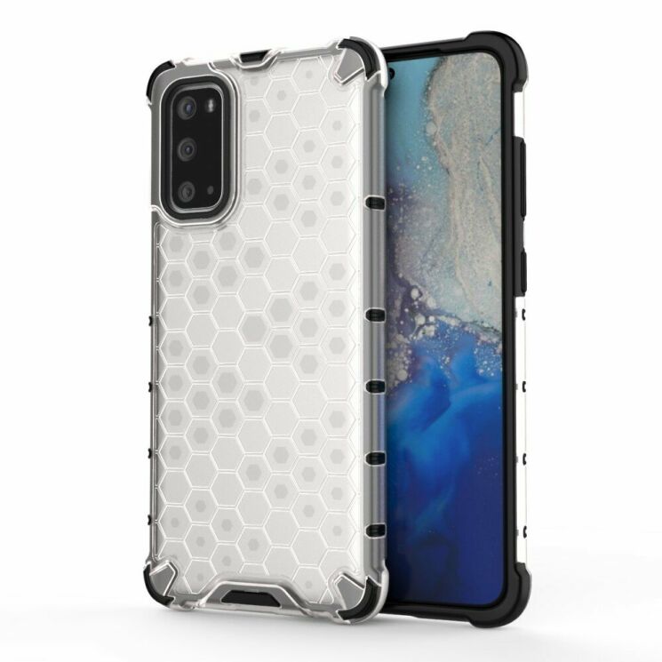 Защитный чехол Deexe Honeycomb Series для Samsung Galaxy S20 (G980) - White: фото 1 из 13