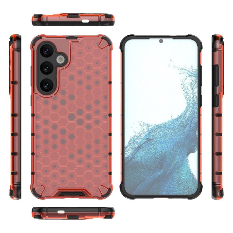 Защитный чехол Deexe Honeycomb Series для Samsung Galaxy S25 (S931) - Grey: фото 8 из 8