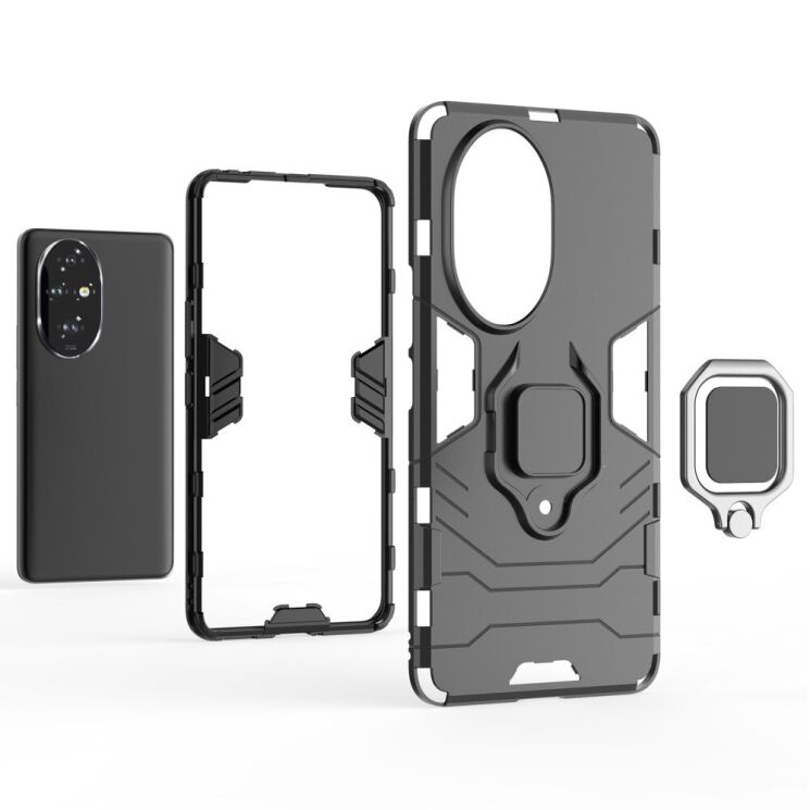 Защитный чехол Deexe Hybrid Case для Honor 200 Pro - Black: фото 5 из 6