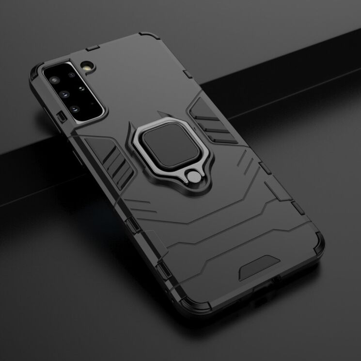 Защитный чехол Deexe Hybrid Case для Samsung Galaxy S21 Plus - Black: фото 7 из 11