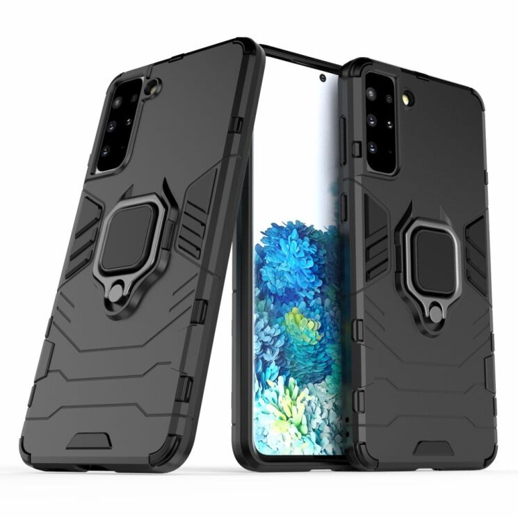 Защитный чехол Deexe Hybrid Case для Samsung Galaxy S21 Plus - Black: фото 1 из 11