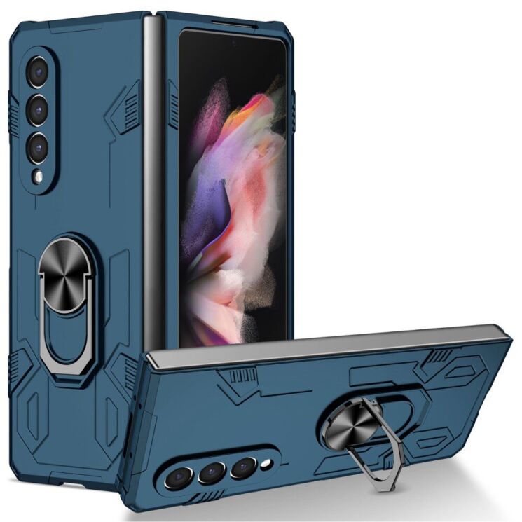 Защитный чехол Deexe Hybrid Case (FF) для Samsung Galaxy Fold 4 - Blue: фото 1 из 10