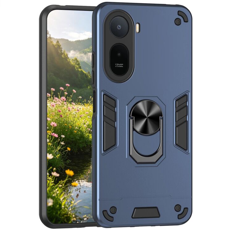 Захисний чохол Deexe Hybrid Shell для Xiaomi Redmi A7 Pro - Blue: фото 1 з 7