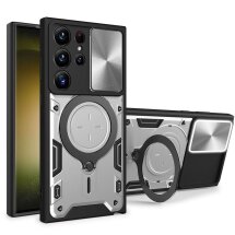 Защитный чехол Deexe Magnetic Space для Samsung Galaxy S22 Ultra (S908) - Silver: фото 1 из 11