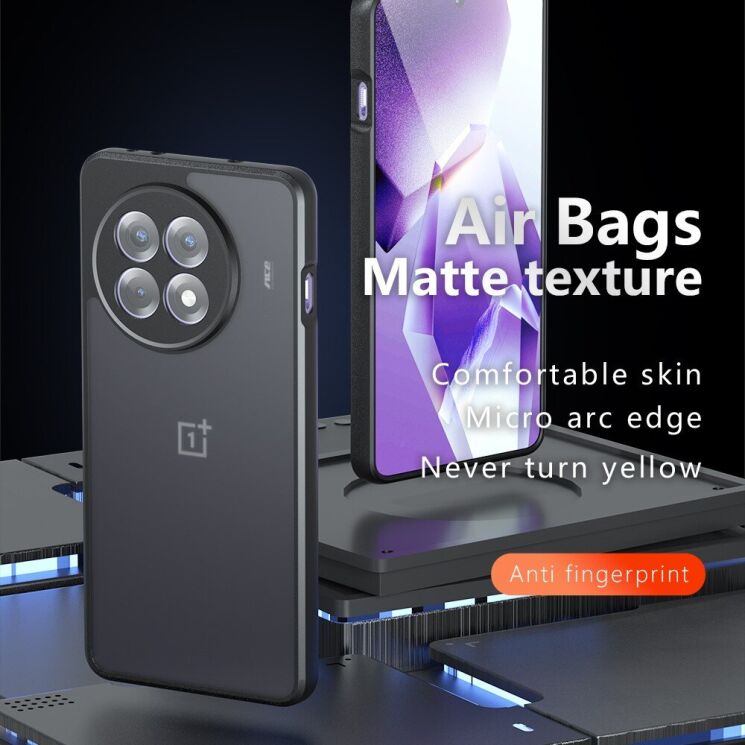 Захисний чохол Deexe Matte Skin для OnePlus 13R / Ace 5 / Ace 5 Pro - Black: фото 2 з 12