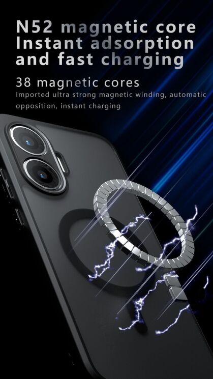 Защитный чехол Deexe Matte Skin with MagSafe для Xiaomi Poco F7 - Black: фото 5 из 21