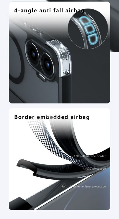 Защитный чехол Deexe Matte Skin with MagSafe для Xiaomi Poco F7 - Black: фото 9 из 21