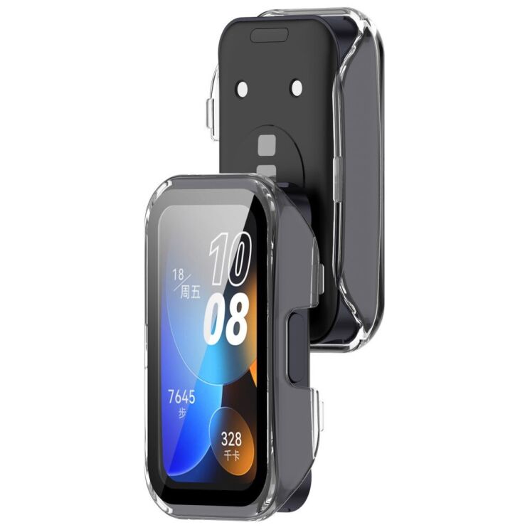 Захисний чохол Deexe Protective Frame для Huawei Band 8 / 9 - Transparent White: фото 7 з 8
