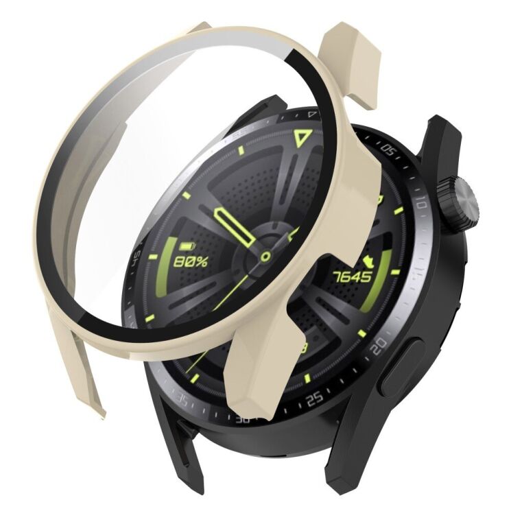 Защитный чехол Deexe Protective Frame для Huawei Watch GT 3 (46mm) - Ivory: фото 1 из 8