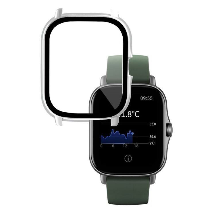 Защитный чехол Deexe Protective Frame для Xiaomi Amazfit GTS 2 - Silver: фото 1 из 10