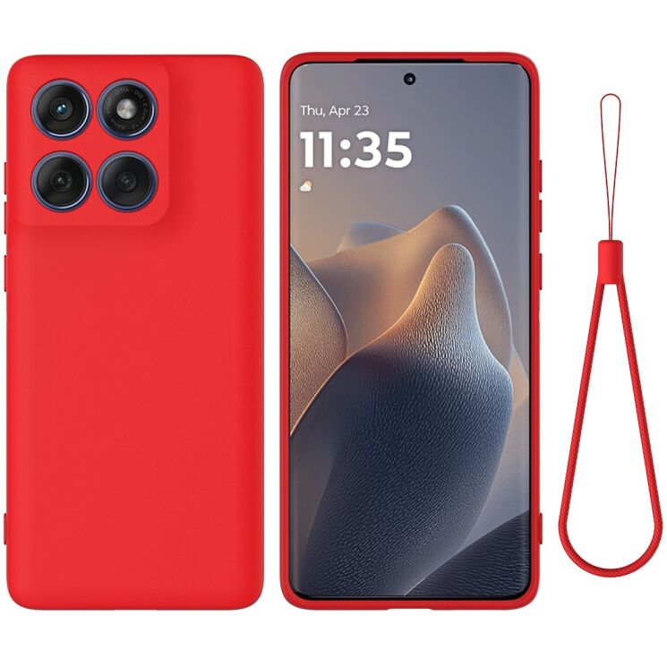 Захисний чохол Deexe Silicone Case для Motorola Edge 70 - Red: фото 1 з 9