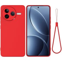 Защитный чехол Deexe Silicone Case для Xiaomi Poco F7 Pro - Red: фото 1 из 8