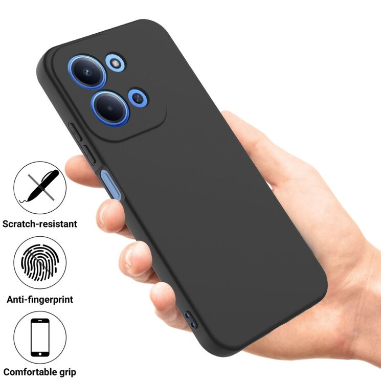 Захисний чохол Deexe Silicone Case для Xiaomi Redmi 15C - Black: фото 3 з 9