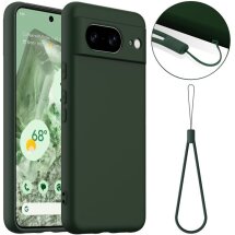 Защитный чехол Deexe Silicone Case with MagSafe для Google Pixel 8 - Dark Green: фото 1 из 9