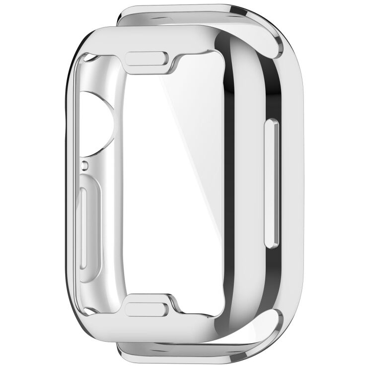 Защитный чехол Deexe Silicone Frame для Apple Watch 12 42mm - Silver: фото 5 из 7