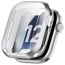 Защитный чехол Deexe Silicone Frame для Apple Watch 12 42mm - Silver: фото 1 из 7