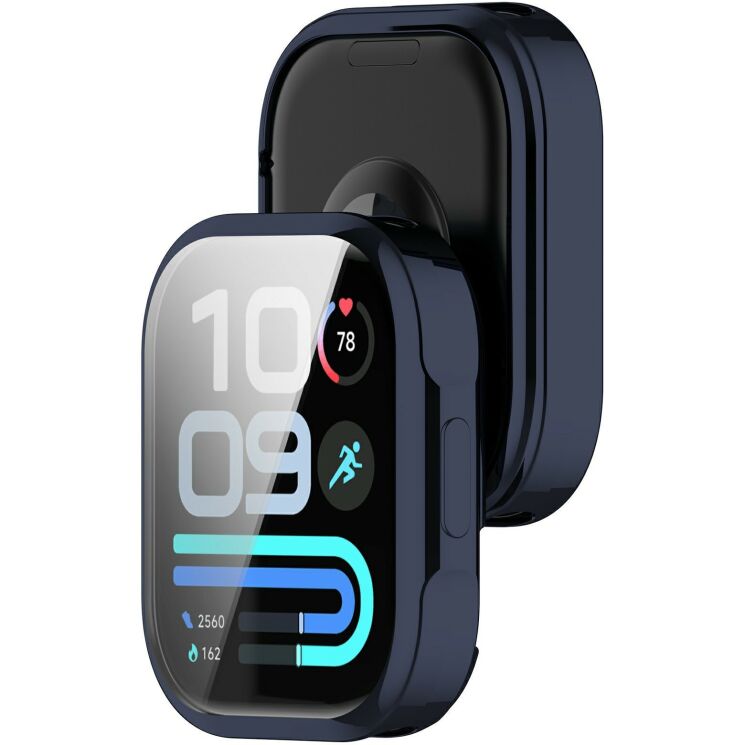 Захисний чохол Deexe Silicone Frame для Xiaomi Redmi Watch 6 Lite - Midnight Blue: фото 2 з 6