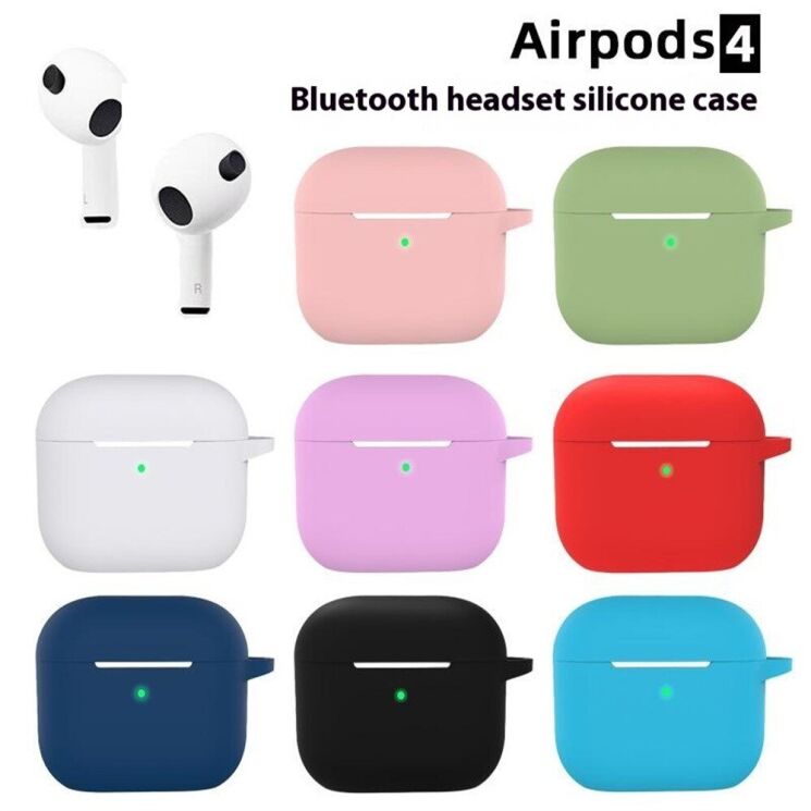 Защитный чехол Deexe Silicone Sleeve для Apple AirPods 4 - Black: фото 10 из 11