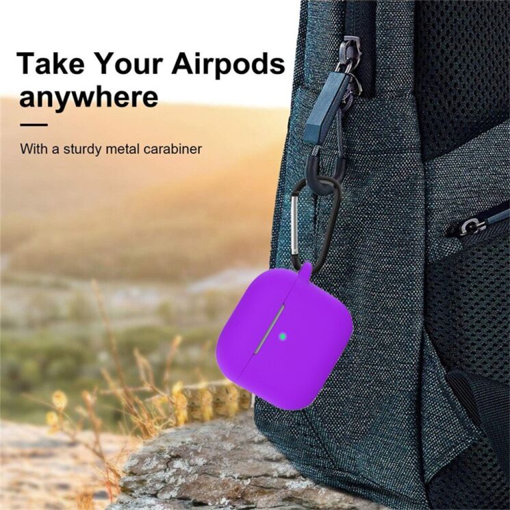 Защитный чехол Deexe Silicone Sleeve для Apple AirPods 4 - Black: фото 2 из 11