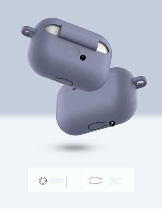Защитный чехол Deexe Simple Style with Buckle для Apple AirPods Pro - Beige: фото 8 из 11