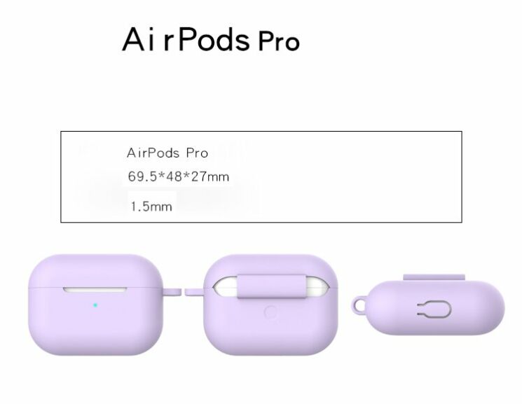 Защитный чехол Deexe Simple Style with Buckle для Apple AirPods Pro - Beige: фото 4 из 11