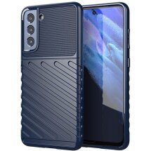Защитный чехол Deexe Thunder Series для Samsung Galaxy S21 FE (G990) - Blue: фото 1 из 9