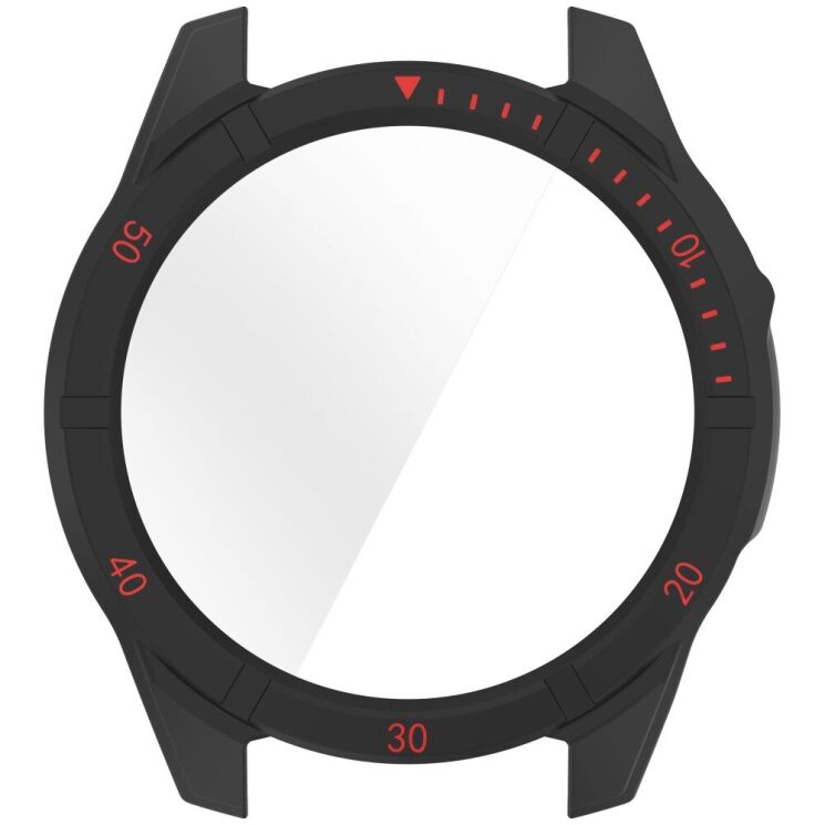 Защитный чехол Deexe Watch Case для Garmin Fenix 8 (47mm) - Black / Red: фото 4 из 7