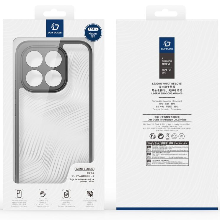 Защитный чехол (PC+TPU) DUX DUCIS Aimo Series для Xiaomi 15T - Black (391036B) Защитный чехол (PC+TPU) DUX DUCIS Aimo Series для Xiaomi 15T - Black: фото 9 из 10