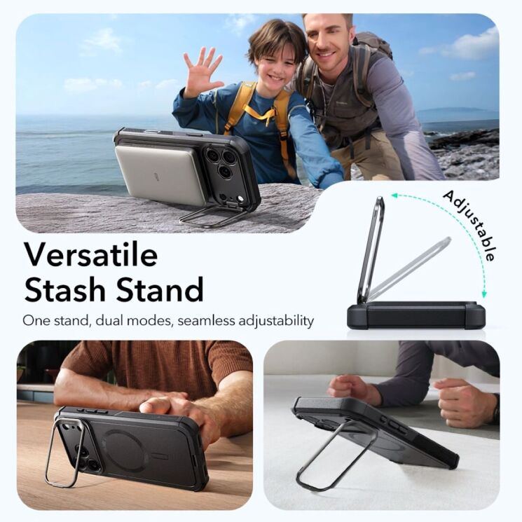 Захисний чохол ESR Cyber Tough Magnetic Case для iPhone 17 Pro Max (4894240283745) - Black: фото 3 з 6