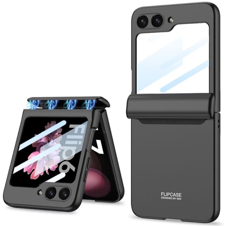 Защитный чехол GKK Magnetic Fold для Samsung Galaxy Flip 6 - Black: фото 1 из 9