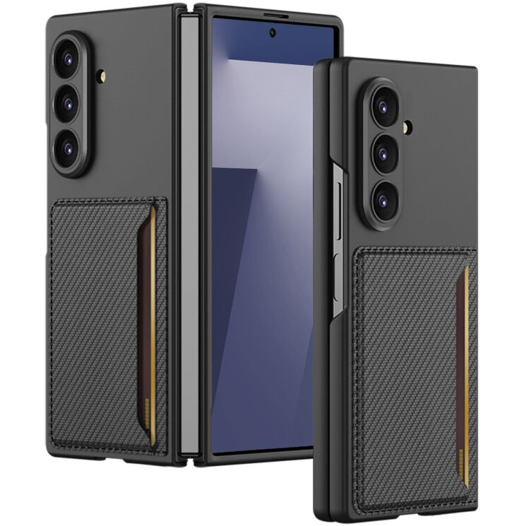 Захисний чохол GKK Slim Holder для Samsung Galaxy Fold 7 - Carbon Fiber: фото 1 з 9