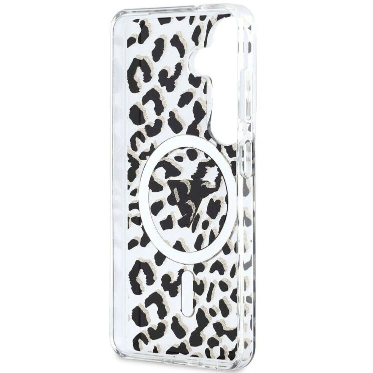Защитный чехол Guess IML Leopard Print Triangle MagSafe для Samsung Galaxy S26 (S942) GUHMS26SHLEGTGLK - Black: фото 7 из 9