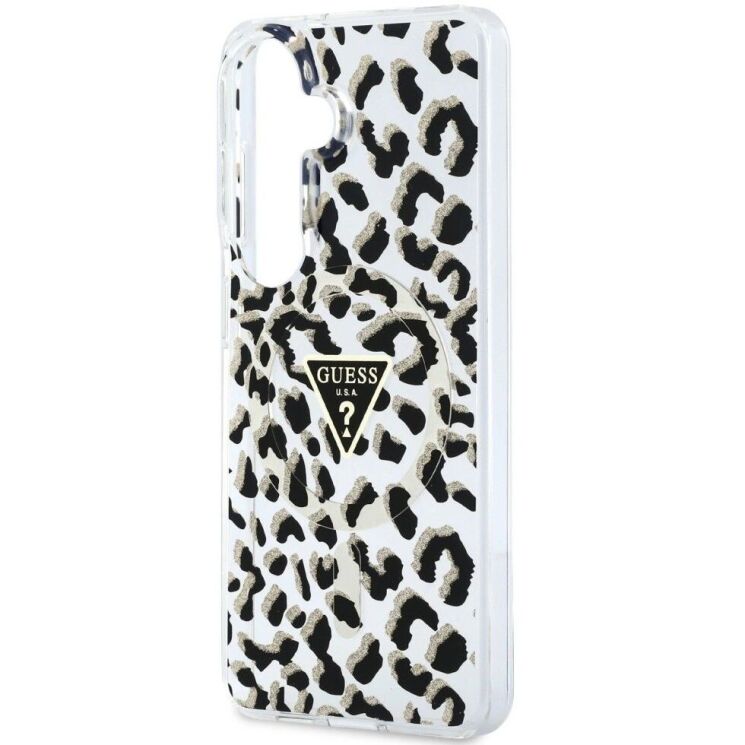 Защитный чехол Guess IML Leopard Print Triangle MagSafe для Samsung Galaxy S26 (S942) GUHMS26SHLEGTGLK - Black: фото 6 из 9