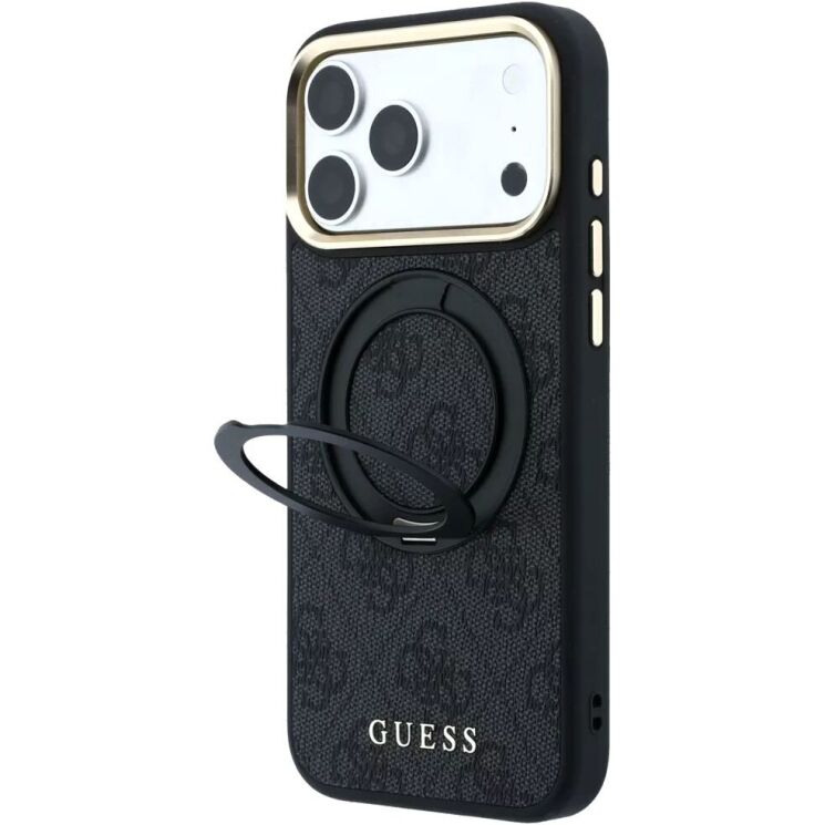 Захисний чохол Guess Ring Stand 360 4G Classic Logo MagSafe для iPhone 18 Pro / 17 Pro (GUHMP18L6PS4RSCLK) - Black (423747B) Захисний чохол Guess Ring Stand 360 4G Classic Logo MagSafe для iPhone 18 Pro / 17 Pro (GUHMP18L6PS4RSCLK) - Black: фото 4 з 7
