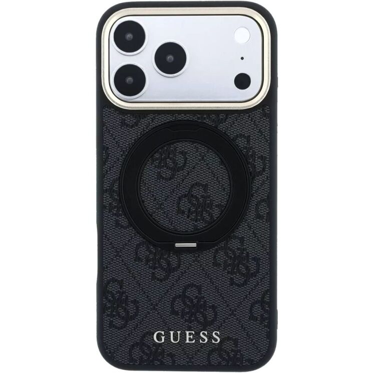 Захисний чохол Guess Ring Stand 360 4G Classic Logo MagSafe для iPhone 18 Pro / 17 Pro (GUHMP18L6PS4RSCLK) - Black (423747B) Захисний чохол Guess Ring Stand 360 4G Classic Logo MagSafe для iPhone 18 Pro / 17 Pro (GUHMP18L6PS4RSCLK) - Black: фото 2 з 7